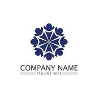 Community logo people work team and business vector logo and design group family