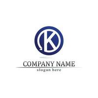 K logo design K letter font Concept Business logo vector and design initial company