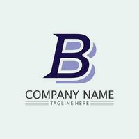 b font icon and  letter b logo vector. B logo symbol icon design template. vector