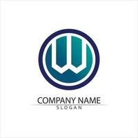 W Letter Logo Template vector