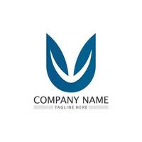 Initial letter U logo business and design icon vector