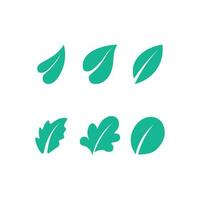 logotipos de la ecología de la hoja del árbol verde vector