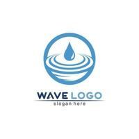 Water wave icon vector