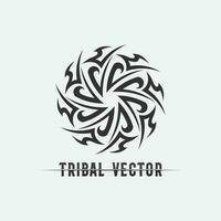 tribal, clásico, negro, étnico, tatuaje, icono, vector, ilustración, diseño, logotipo vector