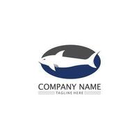 Fish logo template vector