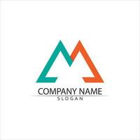 M Letter Logo Template vector