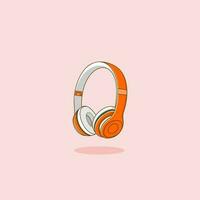 Headphone cartoon vector illustration