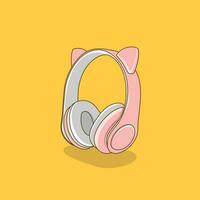 Vector illustration of wireless headphones