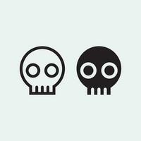 skull and bones icon logo design vector graphic illustration symbol