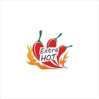 Red hot natural chili icon vector Illustration