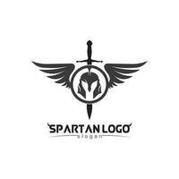 spartan logo black Glaiator and vector design helmet and head black