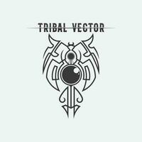 tribal, clásico, negro, étnico, tatuaje, icono, vector, ilustración, diseño, logotipo vector