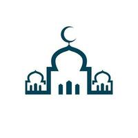 Mosque ramadhan and islamic design arabian logo vector