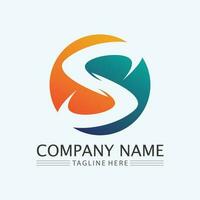 Business corporate letter S logo design vector. vector