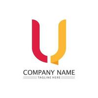 Initial letter U logo business and design icon vector