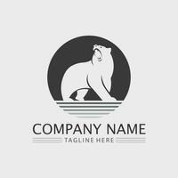 bear logo and animal vector design graphic illustration