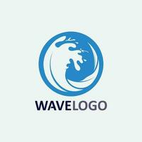 wave icon and water drop vector illustration design logo business