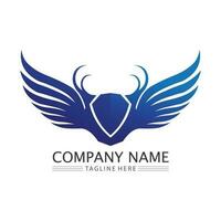 Falcon Eagle Bird Logo Template Vector Icon