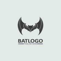 Bat logo animal and vector, wings, black, halloween, vampire, gothic, illustration, design bat icon vector