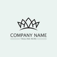 Crown Logo and queen, king logo designTemplate vector illustration