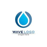 Water wave icon vector