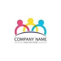 people Community,care group network and social icon design template vector