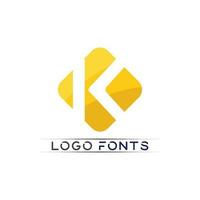 K logo design K letter font Concept Business logo vector and design initial company