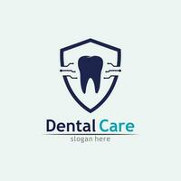 Ilustración de vector de plantilla de logotipo dental