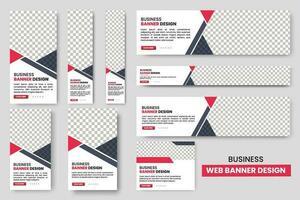 Abstract banner design web banner template Set, Horizontal header web banner, cover header background for website design, Social Media Cover ads banner, flyer  design template vector