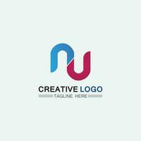 N logo font company logo business and letter initial N design vector and letter for logo