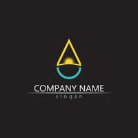 Water drop Logo Template vector