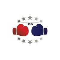 boxeo icono conjunto y Boxer diseño ilustración símbolo de combatiente vector