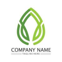 tree and leaf Logos of green Tree leaf ecology vector