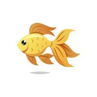 Goldfish vector isolated on white background.