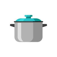 Stainless steel pot with boiling water on gas stove 681980 Vector Art at  Vecteezy