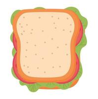big sandwich design over white vector