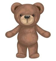 brown teddy design over white vector