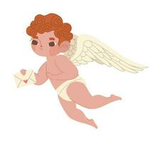 cute cupid design over white vector