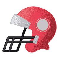 american football helmet over white vector