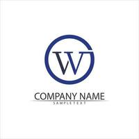 W Letter Logo Template vector