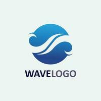 wave icon and water drop vector illustration design logo business