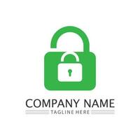 key and lock icon padlock logo and symbol vector design