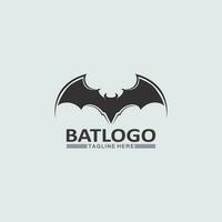 Bat logo animal and vector, wings, black, halloween, vampire, gothic, illustration, design bat icon vector