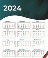 Unique and creative Calendar Design template 2024 vector