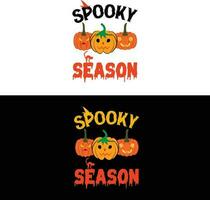 Halloween t-shirt design Spooky Season vector