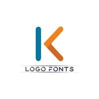 K logo design K letter font Concept Business logo vector and design initial company