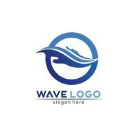 Water wave icon vector