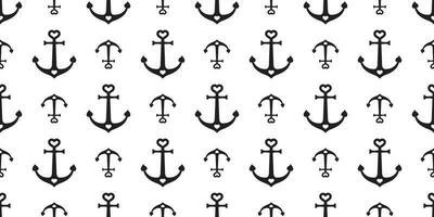 Anchor Seamless Pattern helm boat vector heart valentine Nautical maritime isolated tropical background