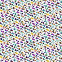 Pride Flags Flat Seamless Pattern vector