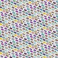 Pride Flags Flat Seamless Pattern vector